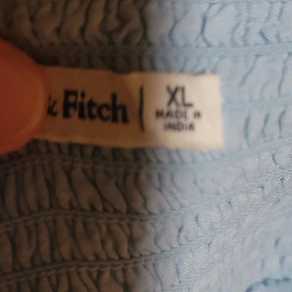 Abercrombie & Fitch Light Blue Twist Front Fairycore Babydoll Coquette Top XL‎